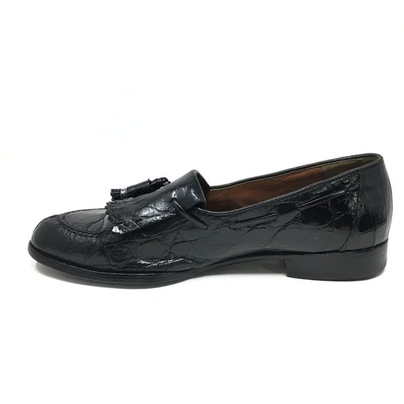 VTG Gucci Loafers Shoes Size 41 EU/7.5 Crocodile main image 7